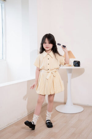 ĐẦM COTTON CỔ ĐỨC HANAKIDS H250080 - NÀNG CÔNG CHÚA NHÍ XINH XẮN