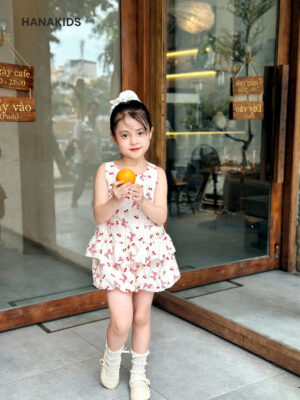 SET BỘ LANH LỤA ÁO PEPLUM – HANAKIDS H550090